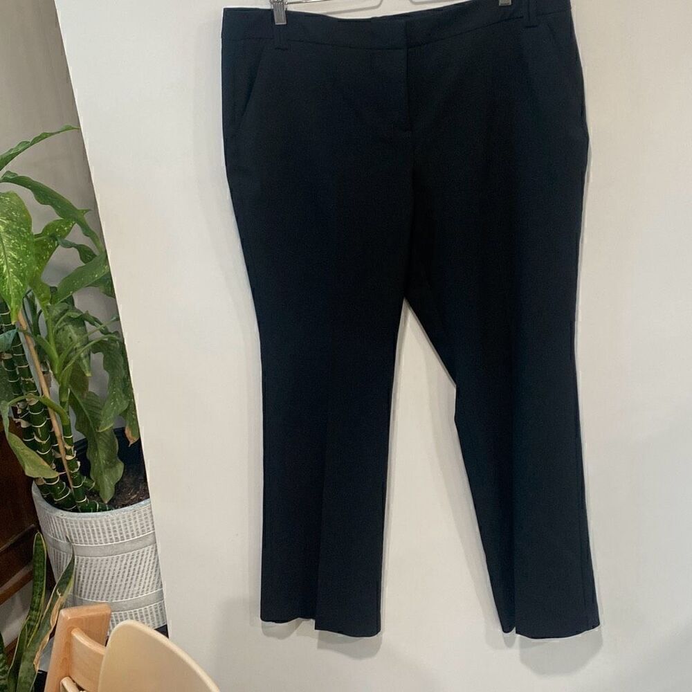 New York & Company Womens Solid Polyester Dress Pants Black Size 18